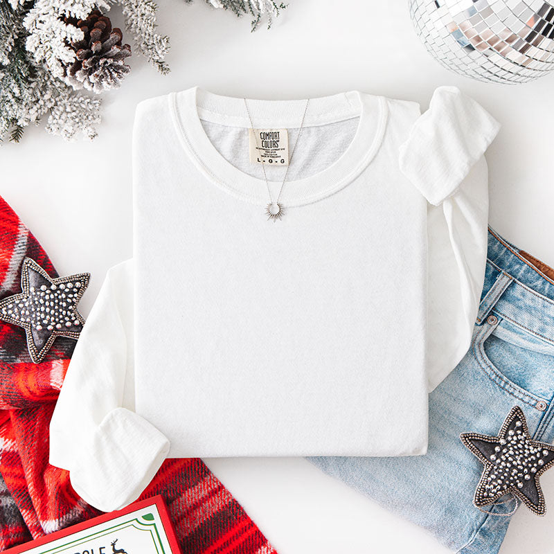 Comfort Colors Long-Sleeve Tee - Christmas Colors