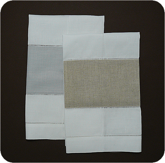 Linen Inset Guest Towel