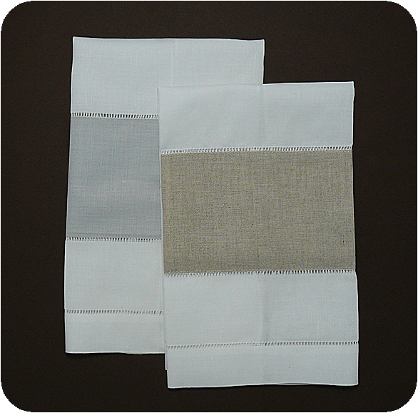 Linen Inset Guest Towel