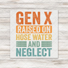Gen X Raised On Hose Water & Neglect T-Shirt Transfer