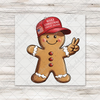 Gingerbread Trump MAGA Hat DTF Transfer - T-SHIRT SIZE