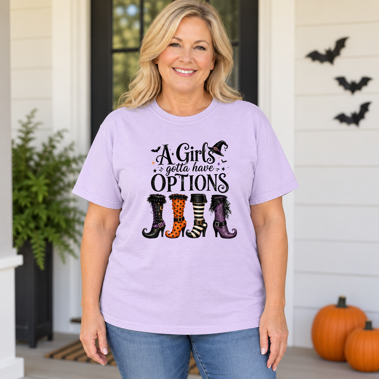 A Girls Gotta Have Options Witches Shoes Whimsical Transfer