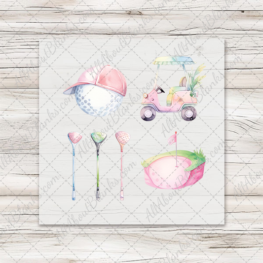 Girly Golf - COCKTAIL NAPKIN SIZE