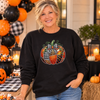 Glam Rhinestone Patchwork Pumpkin Transfer