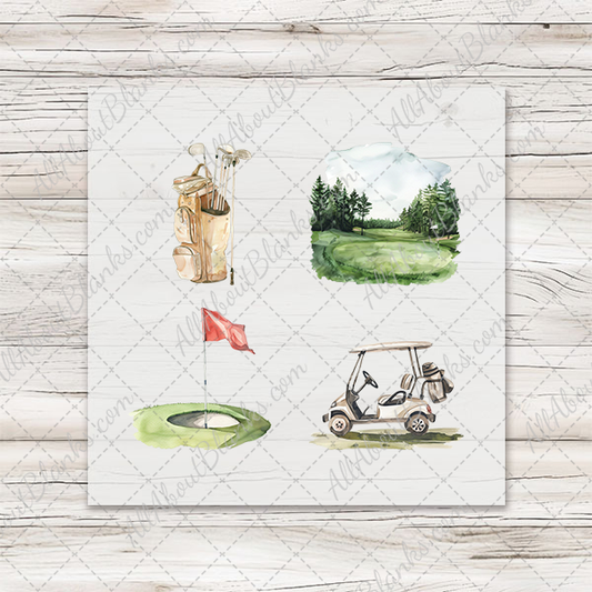 Golf Designs - COCKTAIL NAPKIN SIZE