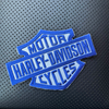HD Bar & Shield Patch - WHITE BACKGROUND FABRIC