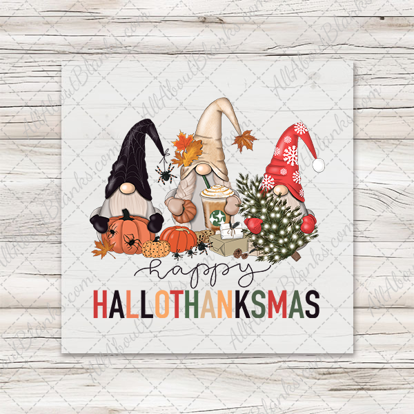 Happy Hallow Thanksmas Gnomes DTF Transfer - T-SHIRT SIZE