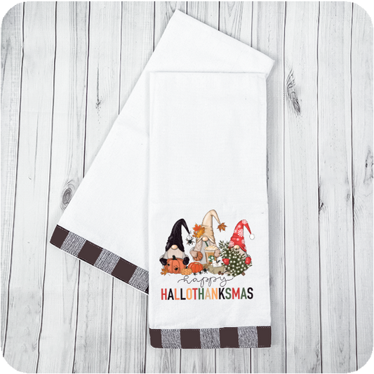 Hallow Thanksmas Gnomes DTF Transfer - TOWEL SIZE