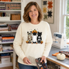 Halloween Black Cats Trio Transfer - T-SHIRT SIZE