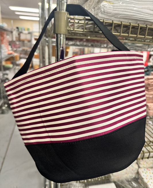 Halloweeen Bucket - Purple White Stripes