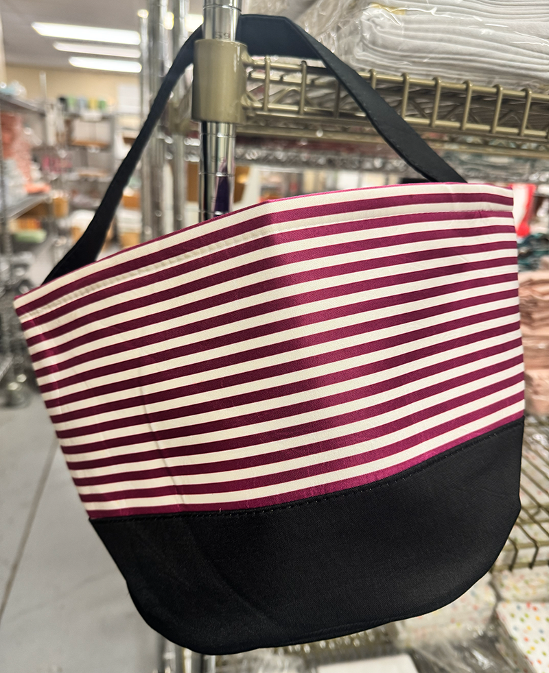 Halloweeen Bucket - Purple White Stripes