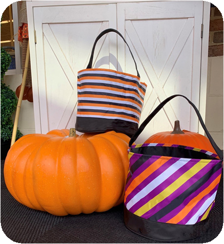 Striped Halloween Buckets