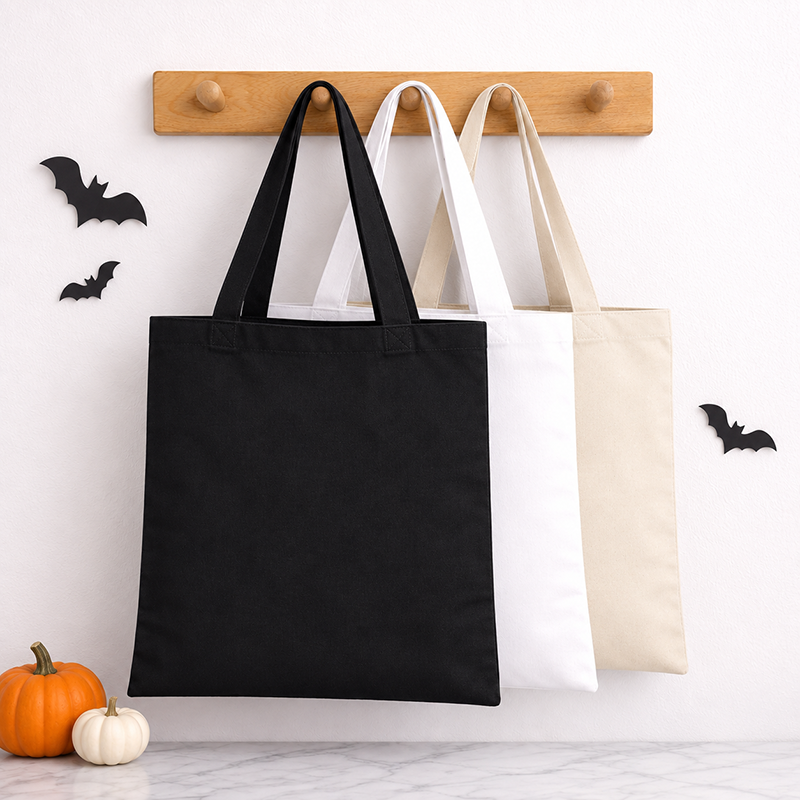 Cotton Canvas Totebags - Halloween Assortment