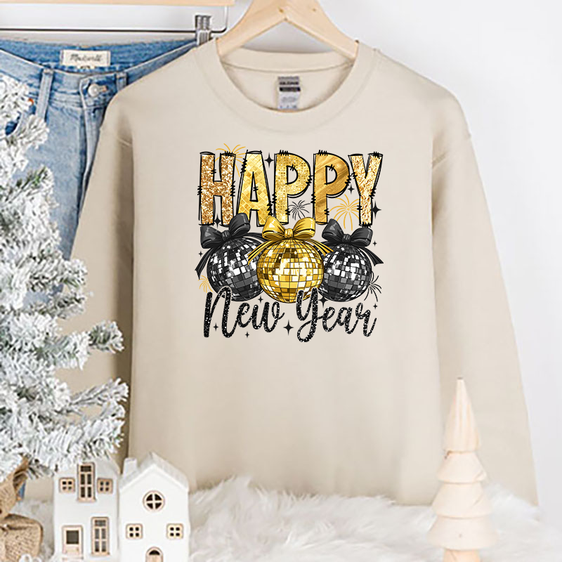 Happy New Year Disco Ball Trio Transfer