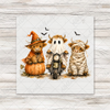 Highland Cows Halloween Trio Transfer - T-SHIRT SIZE