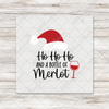 Ho Ho Ho Bottle Of Merlot DTF Transfer