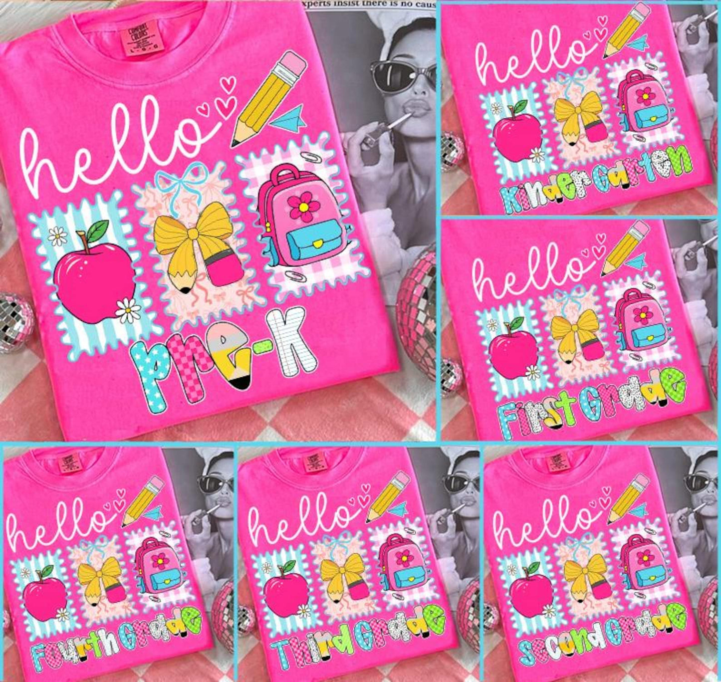 Hello Preppy Back To School Transfers