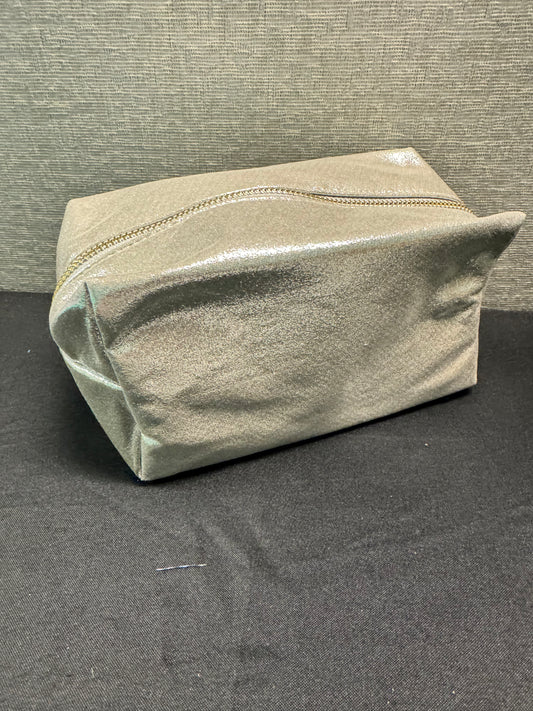 Metallic Mini Makeup Bag - Silver