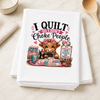 I Quilt So I Don't Choke People Highland Cow Transfer