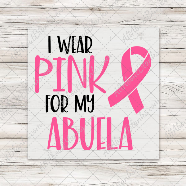 I Wear Pink For... Transfers - T-SHIRT SIZE