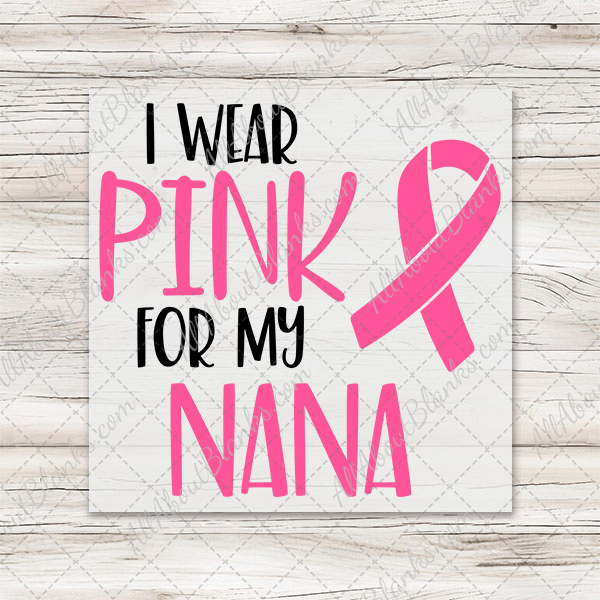 I Wear Pink For... Transfers - T-SHIRT SIZE