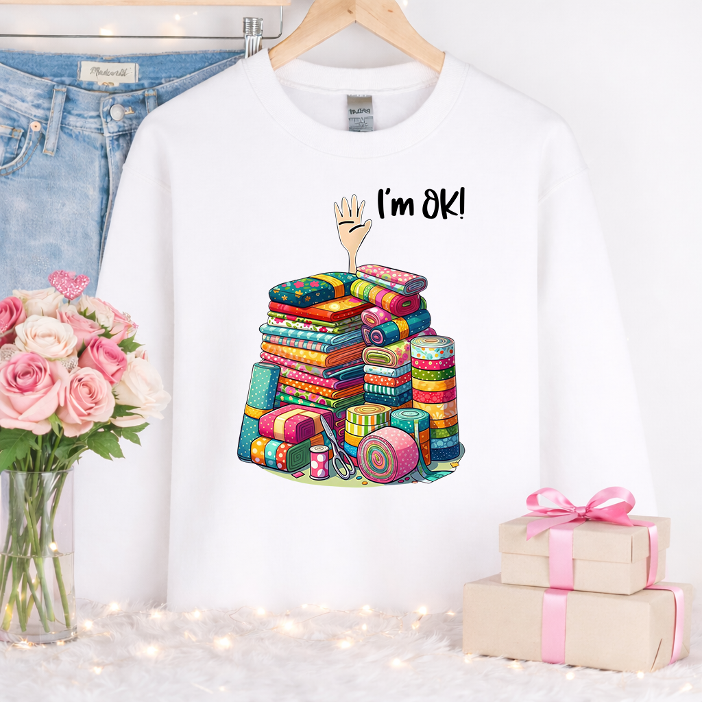 I'm OK Fabric Stack Transfer - T-SHIRT SIZE