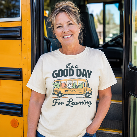 It's A Good Day For Learning School Bus T-Shirt Transfer