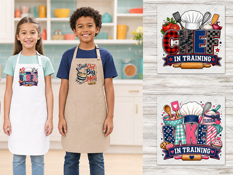 Kids Aprons & Transfers
