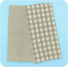 Tan & Cream Check Kitchen Tea Towels