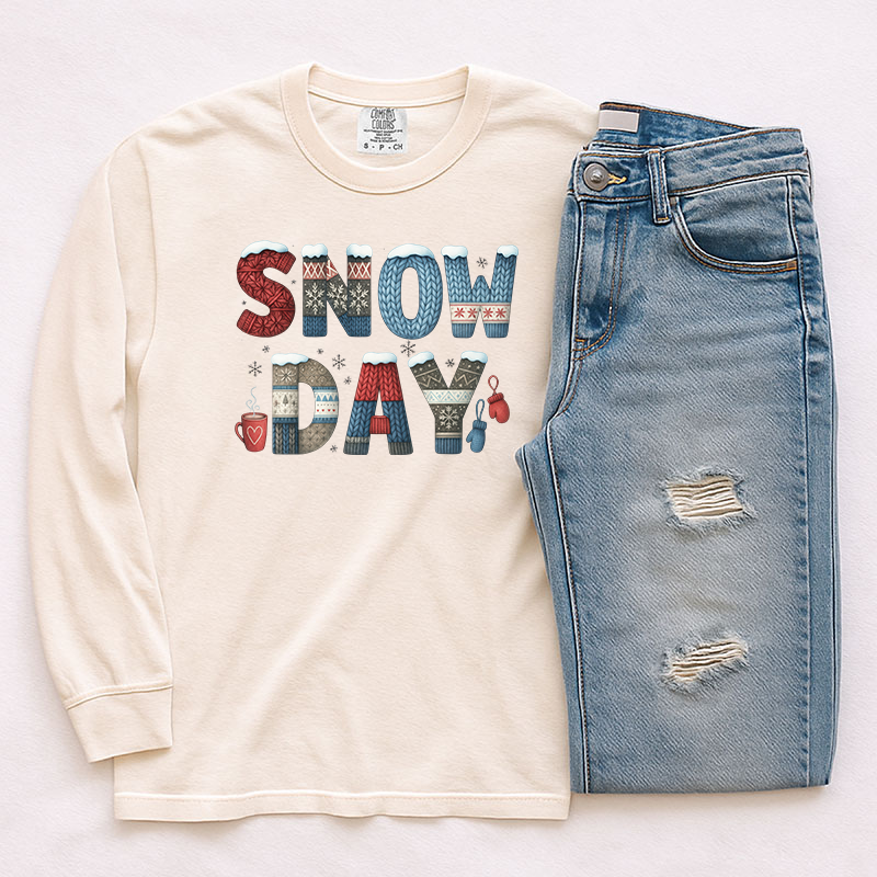 Knitted Snow Day Transfer