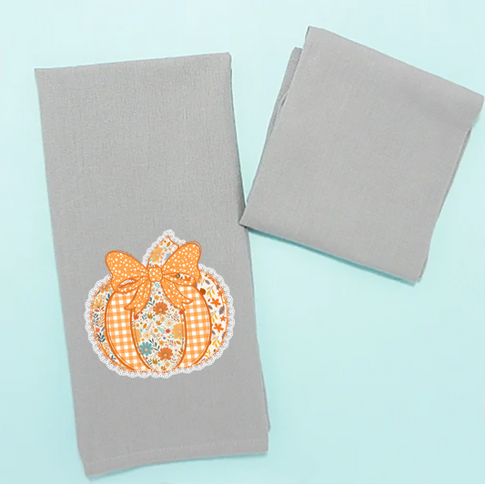 Lace Edge Pumpkin Transfer