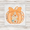 Lace Edge Pumpkin Transfer - T-SHIRT SIZE