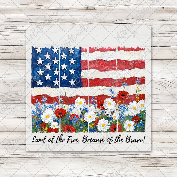 Land Of The Free Because Of The Brave Transfer - T-SHIRT SIZE