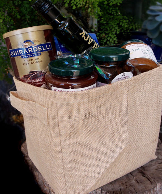 Large Burlap Storage Basket Bin