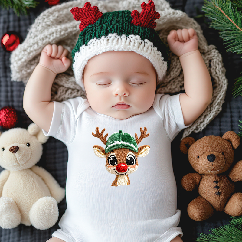 Latch Hook Reindeer Boy Transfer