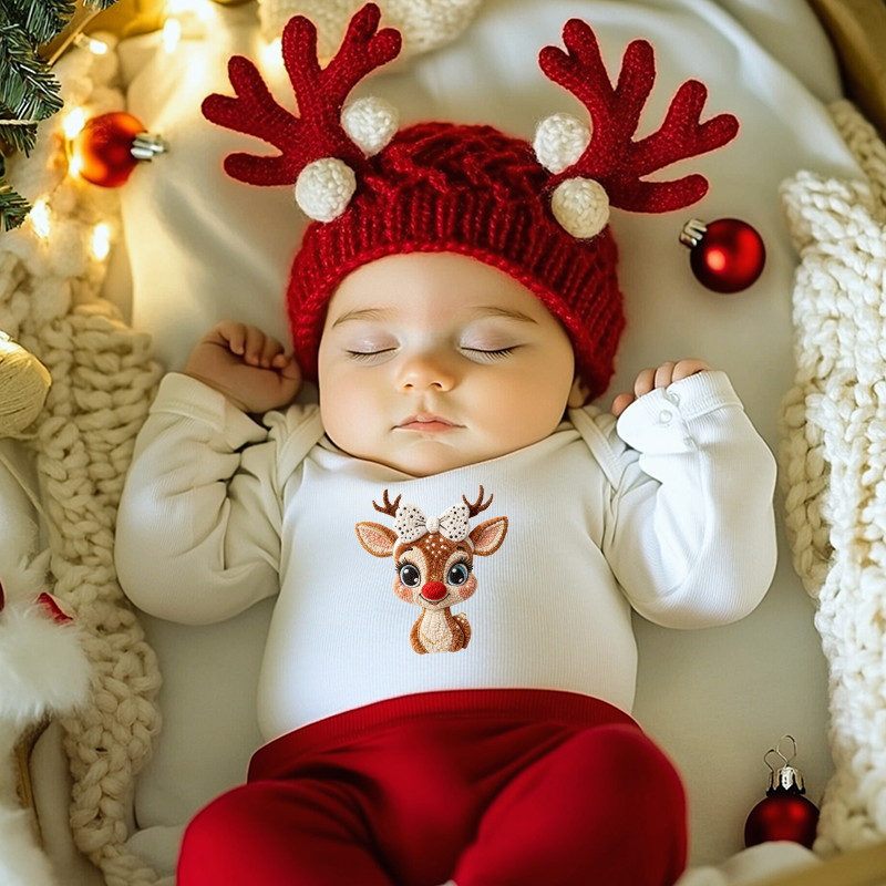 Latch Hook Reindeer Girl Transfer