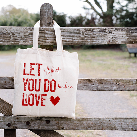 Let All That You Do Totebag Supplies