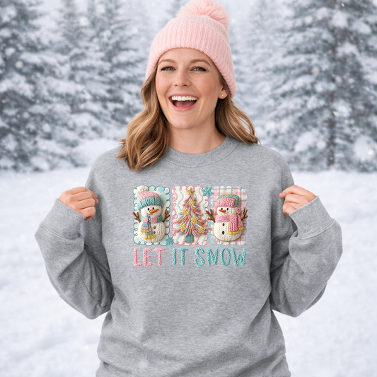 Let It Snow Faux Yarn Transfer