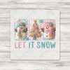 Let It Snow Faux Yarn Transfer