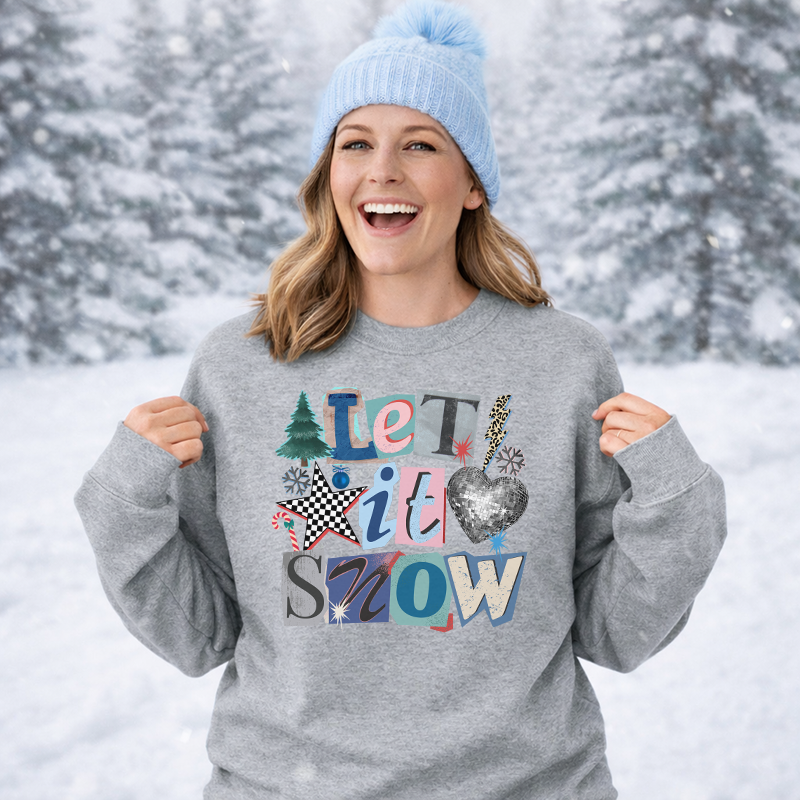 Let It Snow Mixed Media Transfer