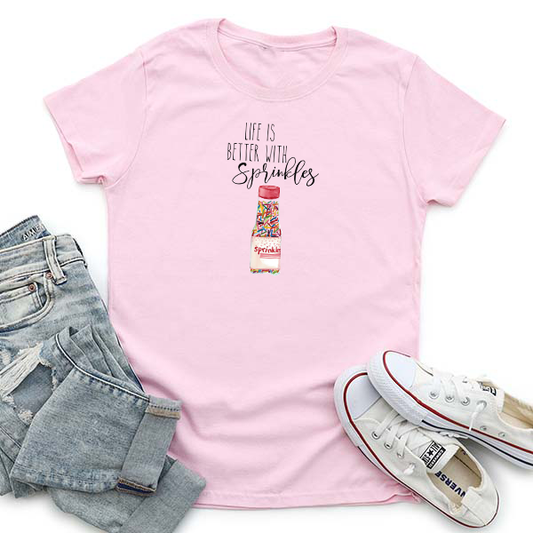 Life Is Better With Sprinkles DTF Transfer - T-SHIRT SIZE