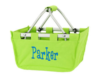 Lime Green Mini Market Tote