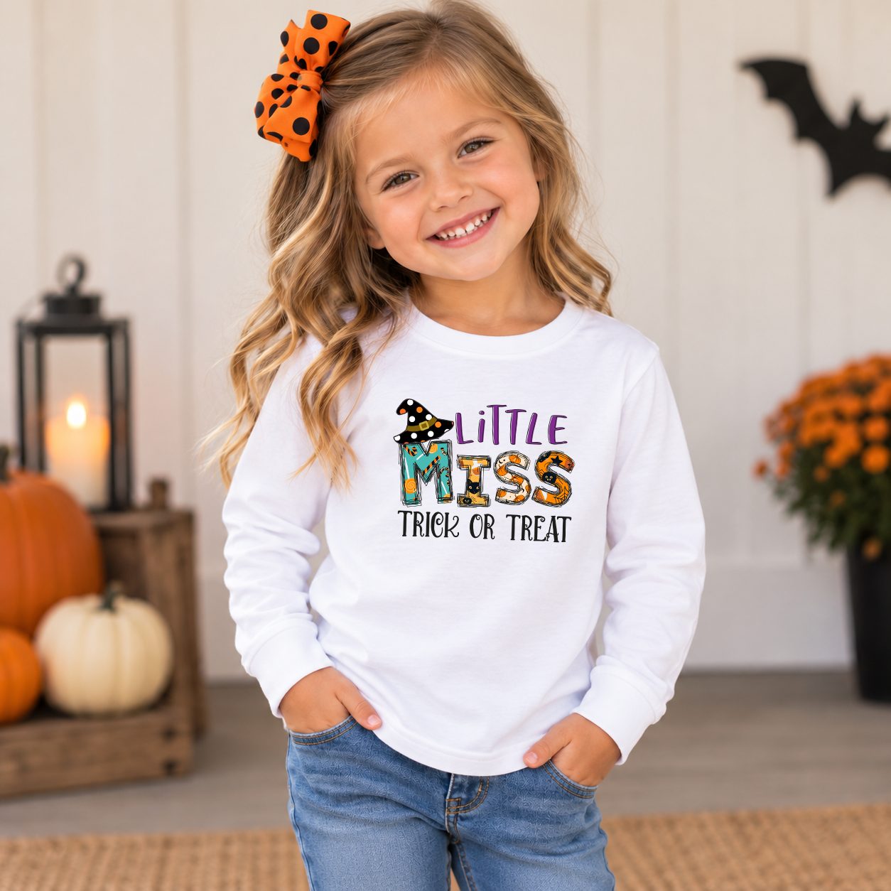 Little Miss Trick Or Treat Transfer