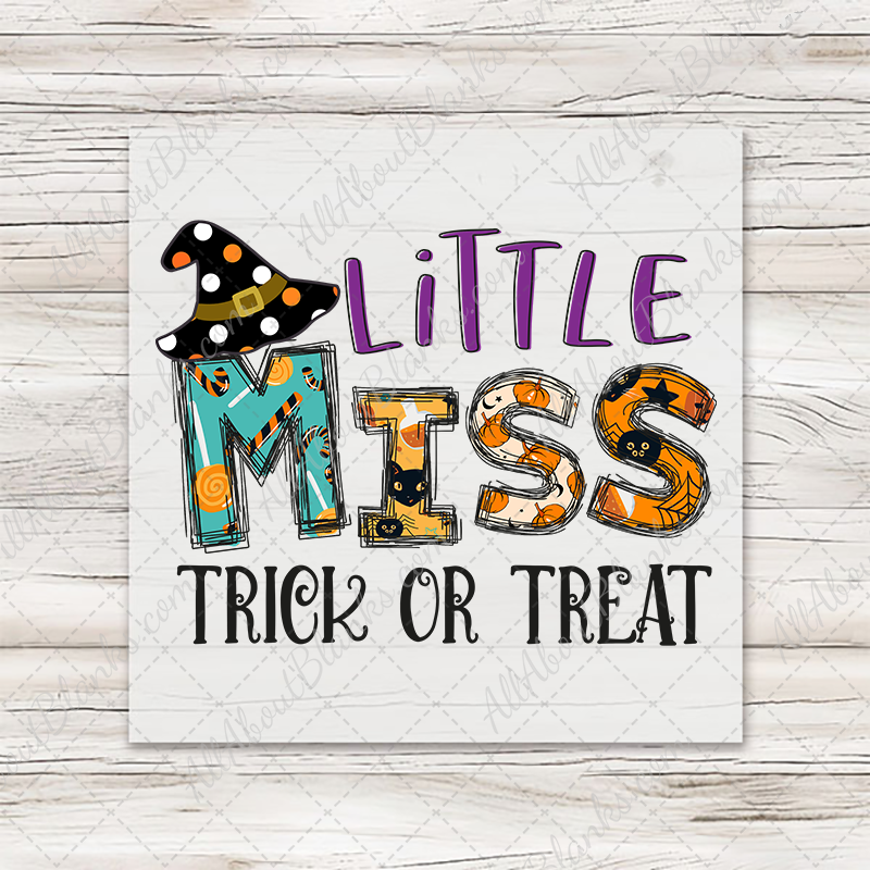 Little Miss Trick Or Treat Transfer