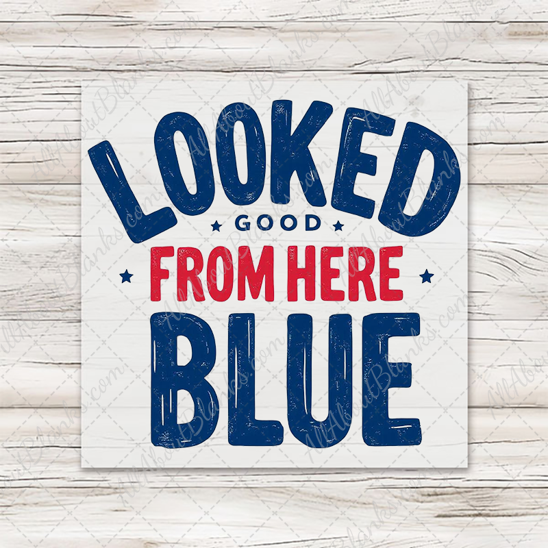 Looked Good From Here Blue Transfer