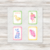 Spring Mahjong Chinoiserie Chic: four ready-to-press mini transfers on wood mockup