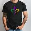 Mardi Gras Distressed Fleur De Lis DTF Transfer