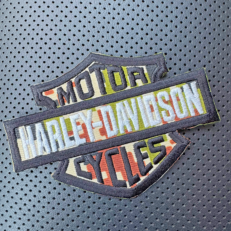 HD Bar & Shield Patch - CAMO BACKGROUND FABRIC