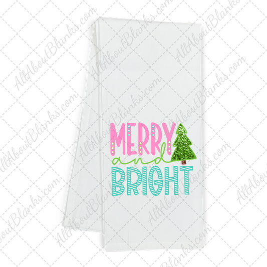 Merry And Bright Pastel Marquee DTF Transfer