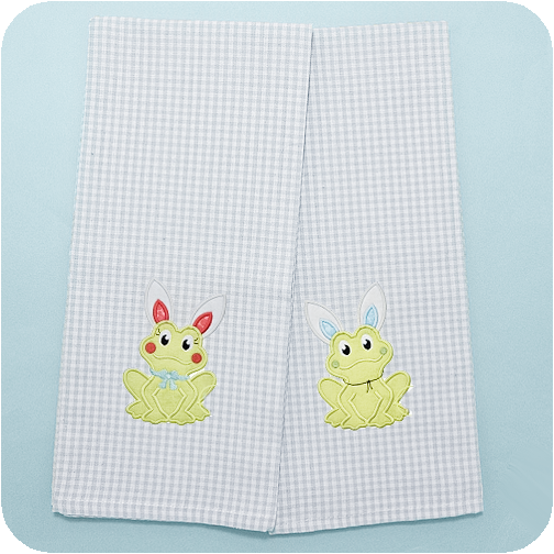 Light Cloud Blue Mini-Check Kitchen Towel